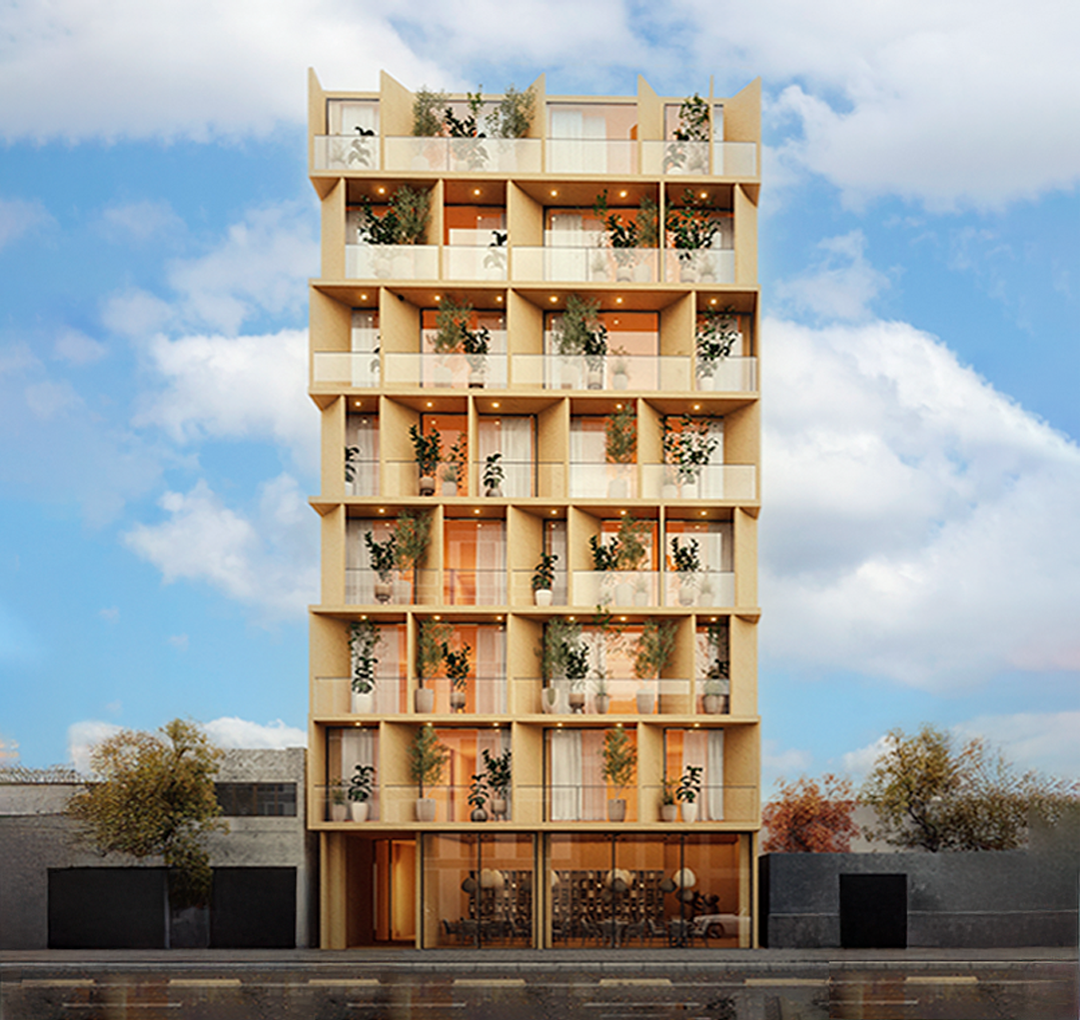 Vista del edificio de la constructora GDC Desarrollos